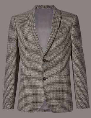 Textured 2 Button Jacket with Buttonsafe&trade;
